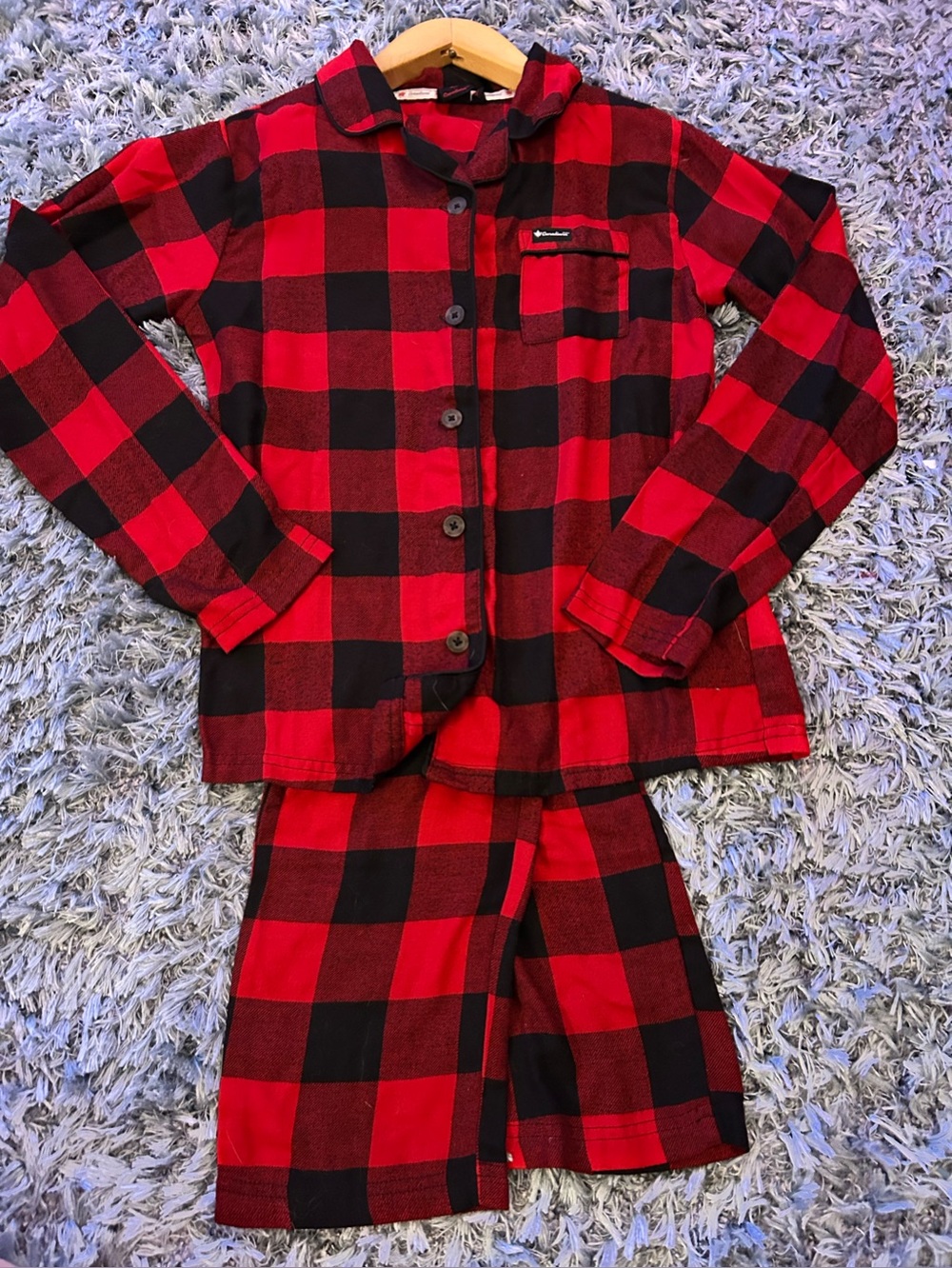 Canadiana Kids Red and Black Buffalo Plaid Pajama Set